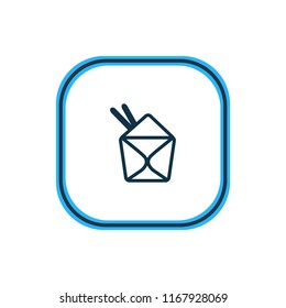 Vector illustration of chinese food icon line. Beautiful party element also can be used as noodle box icon element.