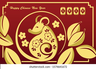 A vector illustration of Chinese New Year Design for Year of Rat 