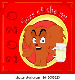 Vector illustration of Chinese New Year of the rat