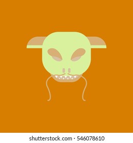 Vector illustration of Chinese new year celebration in flat style dragon festival face