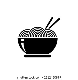vector illustration of chinese noodle icon on white background