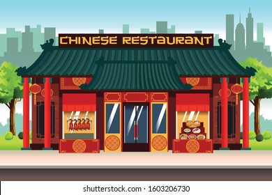A vector illustration of Chinese Restaurant