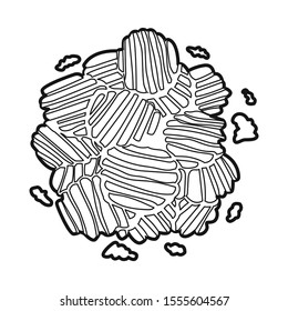 Vector illustration of chip and bunch icon. Web element of chip and fluted Stock vector illustration.