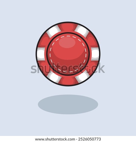 Vector illustration Chip. Vector design Casino. Casino Chip design illustration and icon for website, digital and print