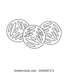 Vector illustration of chip and snack sign. Collection of chip and bread stock vector illustration.