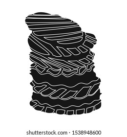 Vector illustration of chip and stack sign. Web element of chip and crunchy vector icon for Stock.