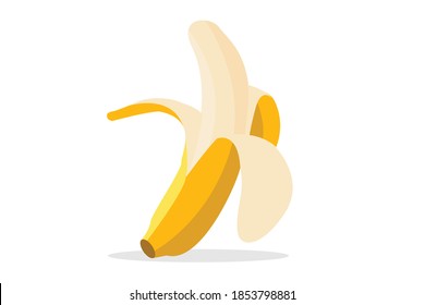 Vector Illustration of a Chipped Banana Fruit