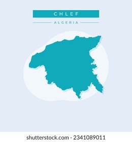 Vector de ilustración del mapa de Chlef de África