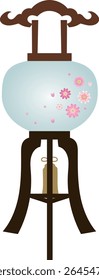 Vector illustration of chochin decorated for Obon
