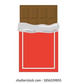 Vector illustration of chocolate bar.