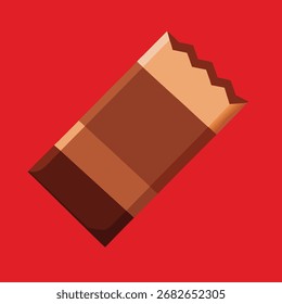 Ilustración vectorial de una barra de chocolate