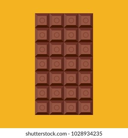Vector illustration. Chocolate bar, isolated icon. 