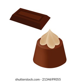 Vector illustration of chocolate bar snacks