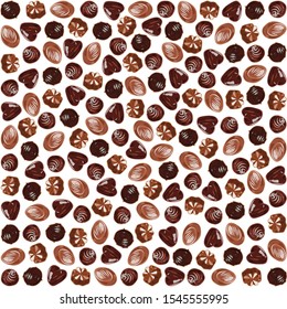 vector illustration of chocolate candy isolated background white EPS10