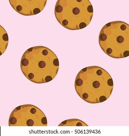 Vector illustration of chocolate chip cookies