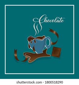 Vector illustration of chocolate. Design for World Chocolate Day