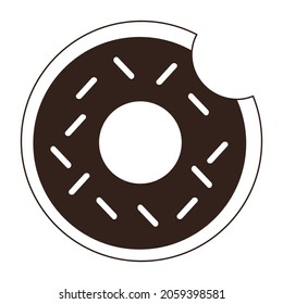 vector illustration of chocolate donuts for breakfast