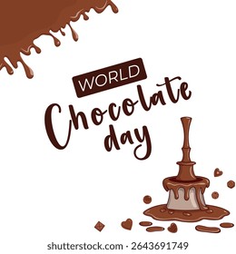 Vector illustration of chocolate fountain with dripping melted chocolate and assorted candies on white background – perfect for holiday decor, sweet party designs, kids events, sales and chocolate cel