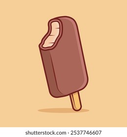 Vector illustration of chocolate ice cream 