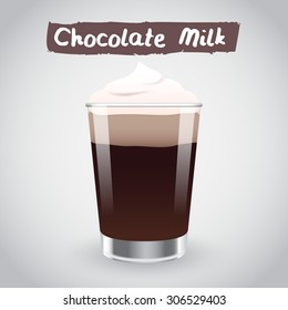 Vector Illustration : Chocolate Milk
