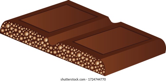 Vector Illustration of a Chocolate Piece