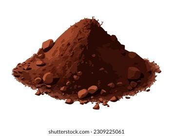 ilustración vectorial del icono del polvo de chocolate aislado