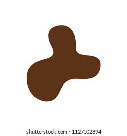 Vector Illustration of a Chocolate Splash. Chocolate splash blot with drops and blot. Eps10 vector illustration. Round chocolate splash with drops and blots. Eps10 vector illustration