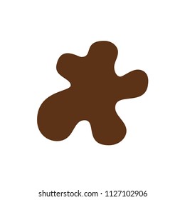 Vector Illustration of a Chocolate Splash. Chocolate splash blot with drops and blot. Eps10 vector illustration. 
