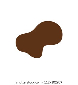 Vector Illustration of a Chocolate Splash. Chocolate splash blot with drops and blot. Eps10 vector illustration. Round chocolate splash with drops and blots. Eps10 vector illustration