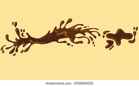 vector illustration of chocolate splash collection with an elegant and simple design concept
