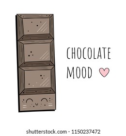 Vector illustration of Chocolate.Scandinavian motives. Cartoon background