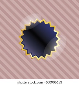Vector illustration of Choosing the Best shiny badge icon in Blue
