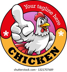 Vector illustration, chosen chicken for your restaurant business.