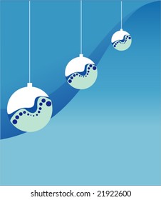 Vector illustration of a chrismas baubles