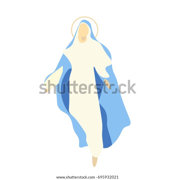 キリスト教コミュニティーのベクターイラスト 聖マリア聖母マリアか 神の母 聖母マリアの想定 降誕 誕生のイラストとして素晴らしい のベクター画像素材 ロイヤリティフリー