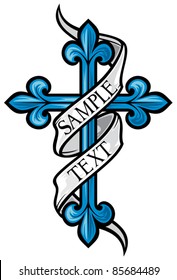 vector illustration of christian cross