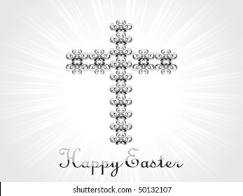 vector illustration of christian cross with background