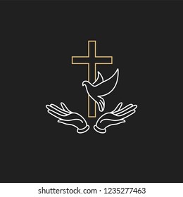 Vector Illustration Christianity Symbol Jesus Christ Stock Vector ...