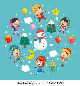 Vector Illustration Of Christmas