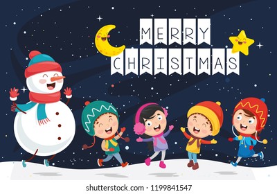 Vector Illustration Of Christmas