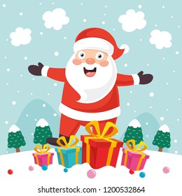 Vector Illustration Of Christmas