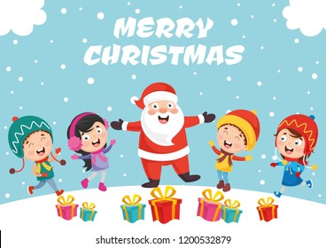 Vector Illustration Of Christmas