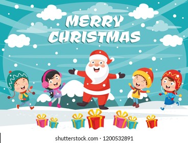 Vector Illustration Of Christmas