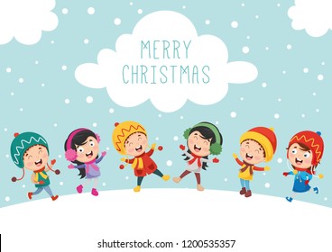 Vector Illustration Of Christmas