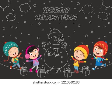 Vector Illustration Of Christmas