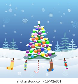 Vector illustration Christmas