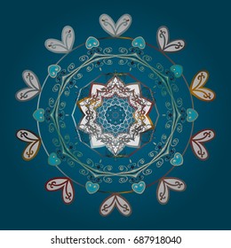 Vector illustration. Vector christmas abstract colorful background with falling snowflake. Winter abstract background. Christmas background with snowflakes.