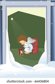 Vector Illustration- Christmas Angel