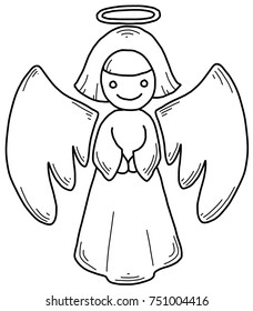 Vector illustration of a Christmas Angel.