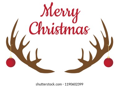 vector illustration of Christmas antlers. Christmas, holiday background.